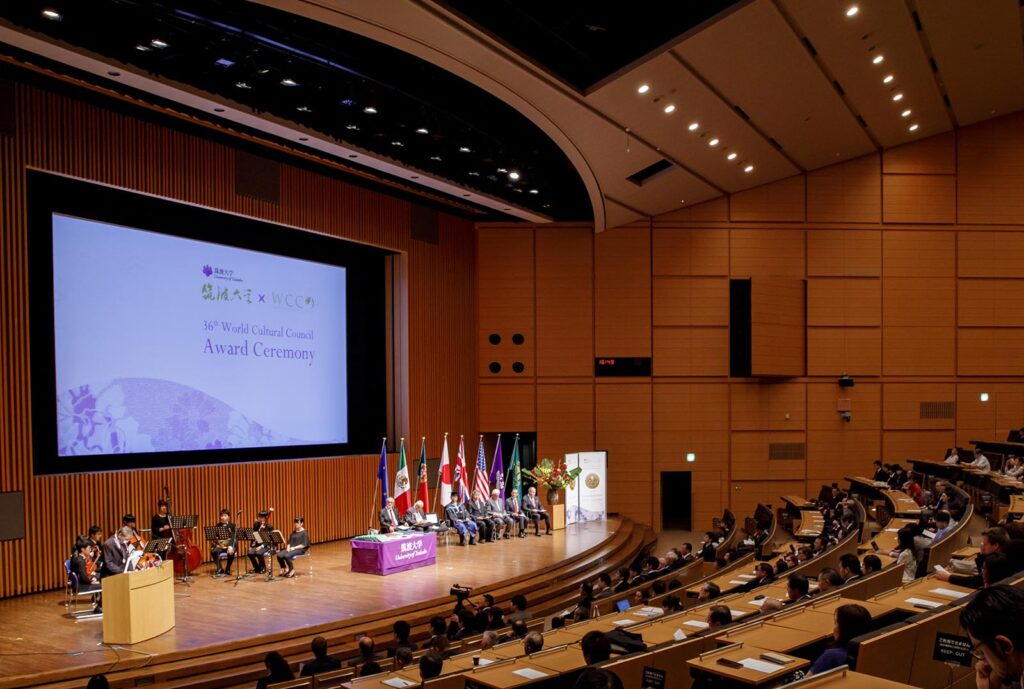 World Cultural Council awards ceremony at the University of Tsukuba, Japan in 2019